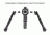 Leapers UTG Recon Flex KeyMod Bipod, Matte Black, Cent. Ht. 5.7-8, Matte Black TL-BPDK01