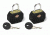 Lewis N Clark Travel Sentry Mini Padlock, 2-Pack, Black TSA14BLK