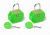 Lewis N Clark Travel Sentry Mini Padlock, 2-Pack, Neon Green TSA14GRN