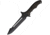Linton Cutlery Black Powder Coated Knife w/o Sheath, 13.25in Overall, 8in Black Powder Coated Stainless Blade, Black Linen Micarta Handle, No Sheath, L93042BNS NO SHEATH