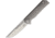 Liong Mah Designs Warrior 2 Framelock Folding Knife, 3.75 satin finish Bohler M390 stainless blade, Gray knurled titanium handle, WARRIOR 2 V2