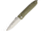 Lionsteel Big Daghetta G10 Folding Knife, 3.75in Satin D2 Tool Steel Spear Point Blade, Green G10 Handle, Glass Breaker, Pocket Clip, Thumb Stud, Tol Tactical Operation Lock System, Green, 8710 GR