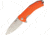 Lionsteel KUR Orange G10 Folding Knife,3.375in,Standard Edge,Drop Point,Stonewash,Orange,G10 Handle LSTKUROR