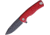 Lionsteel ROK Framelock Folding Knife, 3.25in Black Bohler M390 SS Drop Point, Red Aluminum Handle, ROK A RB