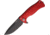 Lionsteel SR11 Red Framelock Folding Knife, 3.5in Black Oxide Coated Sleipner Tool Steel Drop Point, Red Textured Aluminum Handle, Glass Breaker, Pocket Clip, SR11A RB