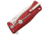 Lionsteel SR11 Red Framelock Folding Knife, 3.5in Satin Sleipner Tool Steel Drop Point, Red Textured Aluminum Handle, Glass Breaker, Pocket Clip, SR11A RS