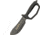 Lizard Lick D Guard Bowie Knife, 13 1/2in Overall, 6 1/2in Black Stonewash 440A SS Wide Bellied Blade, Black Rubberized D-Guard, LZ02