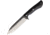 Lon Humphrey Custom Knives Alpha Bushcraft Knife, 10.5in Overall, 5.5in Hammered Finish Carbon Steel Blade, Black Micarta Handle, Black Leather Sheath, LHK037