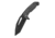 LOTAR Combat Akrav Gen 4 MilSpec Elite Folding Knives, 88.8mm, D2, Recurve, Titanium, Plain Edge, Black, F104BK