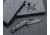 LOTAR Combat Akrav Gen 4 MilSpec Elite Folding Knives, 88.8mm, D2, Recurve, Titanium, Plain Edge, Black, F104BK
