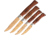MAM Bronze Tiium Collection Folding Knife, Bronze Titanium Coated 420 SS Drop Point, Bubinga Wood Handle, SS Bolster, Four Piece Collection, 2505 BRONZE TITANIUM
