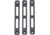 Manticore Arms M-lok Panel For Transformer Rails, 3 Pack, Black, MA-14413