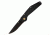 Mantis GT Folding Knife,3.75in Drop Point Combo Ti-Nitrate coated Stainless Steel,Black Aluminum Handle GT102