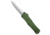 Mantis Knives Mantis Auto Stiletto OTF Knife Dagger Green Aluminum 3.2" Satin Serr*DISC*, Green, 440C, adult, BHQ-194816
