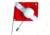 Marine Sports Flag/Float Combo 2PC W/Round Ball Float, 4668