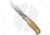 Marttiini Lynx 129 Fixed Blade Knife, 4.375in, Stainless Steel, Clip Point Blade, Birch Wood Handle, Steel/Wood, 9.00in, BHQ-27627