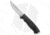 Marttiini Silver Carbinox Fixed Blade Knife, 3.375in, Carbon Steel, Normal Blade, Rubber Black Handle, Steel/Black, 8.125in, BHQ-24552
