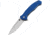 Maserin Sport Linerlock Folding Knife, 3 satin finish 440 stainless drop point blade, Blue G10 handle, 46005G10B