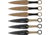 USMC 6 Throwing Knife Set, 5.5 in, 3Cr13 Stainless Steel Stainless Steel, Black/Brown, M-T001-6CS