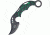 Master Collection Dragon Karambit A/O Fold Knife, SS Assist Black Partially SE, Green Handle MCA010GN