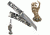 Master Cutlery Fixed Blade, 12.75in, Stainless Steel Blade, Handle C-2006