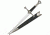 Master Cutlery Fixed Blade, 13.5in, Stainless Steel Blade, Cast Metal Furnishings On Handle HK-3484
