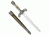 Master Cutlery Fixed Blade, 14in, Stainless Steel Blade, Cast Metal Furnishings On Handle SW-798