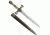 Master Cutlery Fixed Blade, 14in, Stainless Steel Blade, Cast Metal Furnishings On Handle SW-799