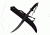 Master Cutlery Fixed Blade, 26in, Stainless Steel Blade, Black Cord Wrapped Full Tang Stainless Steel Handle HK-1482DX