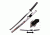 Master Cutlery Fixed Blade, 40in, Carbon Steel Blade, Black Cord Wrapped Handle SW-76