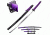 Master Cutlery Fixed Blade, 40in, Carbon Steel Blade, Purple Cord Wrapped Handle SW-72PE4