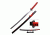 Master Cutlery Fixed Blade, 40in, Carbon Steel Blade, Red Cord Wrapped Handle SW-80