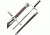 Master Cutlery Fixed Blade, 44.5in, Stainless Steel Blade, Leather Handle KS-8149