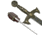 Master Cutlery Fixed Blade, 47in, Stainless Steel Blade, Intricate Gold Metal Plate On Handle C-94G