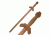 Master Cutlery Martial Art Hardwood Training Equipment 36" Overall 1602