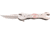 Busted Knuckle Garage Spring Assisted Knife, 3in, 3Cr13 Stainless Steel Stainless Steel, Drop Point, Stainless, BKG-A004P