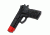 Master Cutlery Rubber Training Gun 7&quot; Overall 3200BK