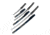 Master Cutlery SW-85BK-4 Samurai Sword Set, Stainless Steel Blade, Cord Wrapped Handle w/ Menuki, 3 Piece Set, Black, SW-85BK-4