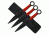 Master Cutlery Tactical, 6.5in, Stainless Steel Blade, Red Cord Wrapped Handle RC-086-3R