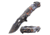 Master USA Embossed Printing Spring Assisted Knife, 3.75 in, 3Cr13 Stainless Steel Stainless Steel, Drop Point, Multicolor Indians, MU-A116I