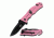 Master USA Folding Blade, 3.25in, Stainless Steel Blade, Skull Medallion On G10 Effect Pink Nylon Fiber Handle MU-A010PK