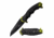 Master USA MU-A074YL Spring Assisted Knife, 3.25in, 3CR13 Stainless Steel, Sheepfoot, Black Blade, Injection Molded Handle, Yellow/Black, MU-A074YL