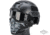 Matrix Iron Face Carbon Steel Mesh Striker V1 Lower Half Mask, Black/Skull, MA-09-WB
