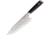 Mattia Borrani Cutlery Bowie Chef 8in Damascus Knife, 8 blade, Black linen micarta handle, B087
