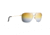 Maui Jim Kami Polarized Aviator Sunglasses, Gold w/ White Frame, Dual Mirror Gold To Silver Lens, Gold w/ White DGS778-05C