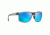 Maui Jim Pokowai Arch Polarized Rectangular  Sunglasses,Translucent Matte Grey,Blue Hawaii Lens B439-11M