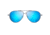 Maui Jim Shallows Polarized Aviator Sunglasses, Dove Grey Frame, Blue Hawaii Lens, Dove Grey B543-27A