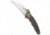 Maxace Maxace Red Queen III Frame Lock Flipper Knife Carbon Fiber/Titanium 4" Satin, Bronze, Bohler M390, adult, BHQ-135857