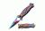 MC Masters Collection Folding Blade, 3.5in, Stainless Steel Blade, Rainbow Ti-Coated Stainless Steel, Sculpted Ninja Art Handle MC-A030RB