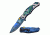 MC Masters Collection Folding Blade, 3.75in, Stainless Steel Blade, 3 Color Anodized Aluminum Handle MC-A028GS